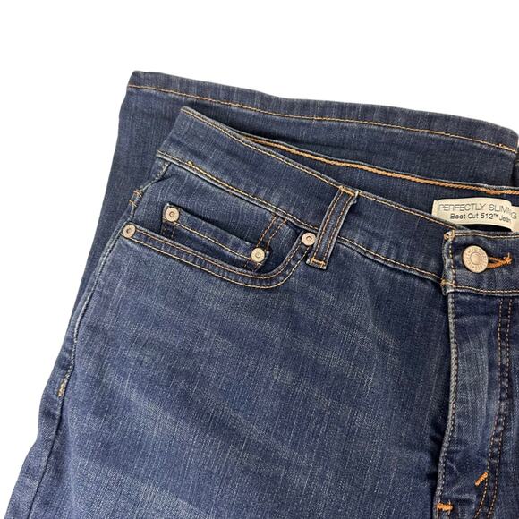 Levis Jeans Perfectly Slimming High Rise Boot Cut 512  Studded Pockets Size 16M - Picture 5 of 15